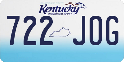 KY license plate 722JOG