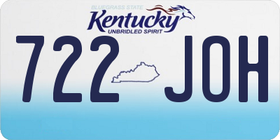 KY license plate 722JOH