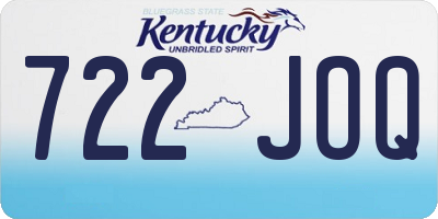 KY license plate 722JOQ