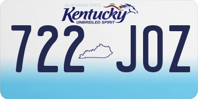 KY license plate 722JOZ