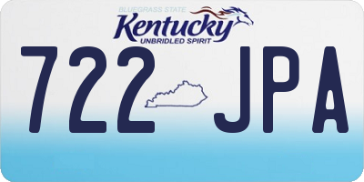 KY license plate 722JPA