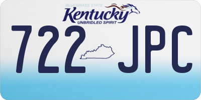 KY license plate 722JPC
