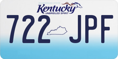 KY license plate 722JPF