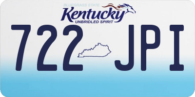 KY license plate 722JPI