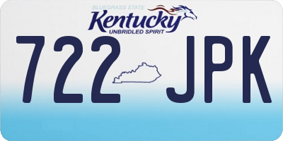 KY license plate 722JPK