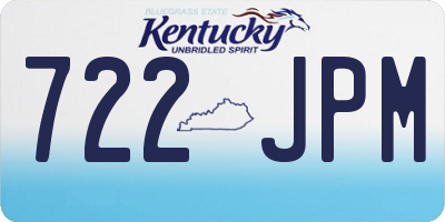 KY license plate 722JPM