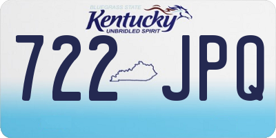 KY license plate 722JPQ