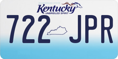 KY license plate 722JPR