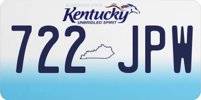 KY license plate 722JPW