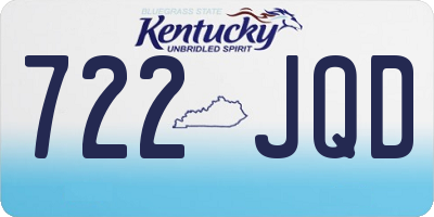 KY license plate 722JQD