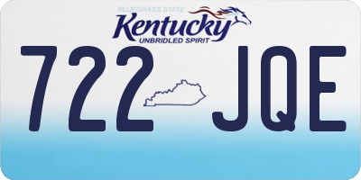 KY license plate 722JQE