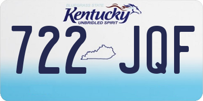 KY license plate 722JQF