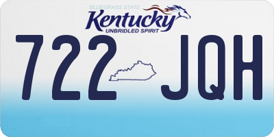 KY license plate 722JQH