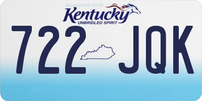 KY license plate 722JQK