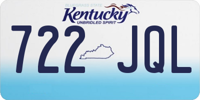 KY license plate 722JQL