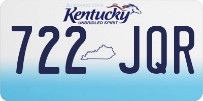 KY license plate 722JQR