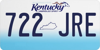 KY license plate 722JRE