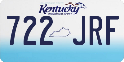 KY license plate 722JRF
