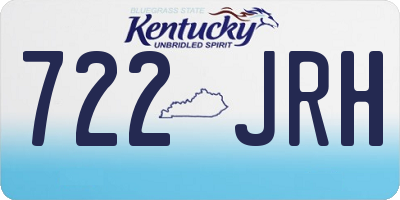 KY license plate 722JRH