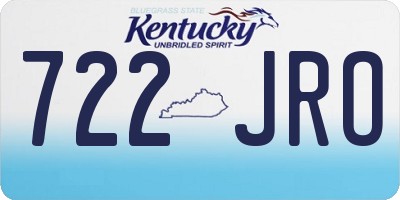 KY license plate 722JRO