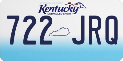 KY license plate 722JRQ
