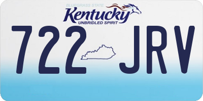 KY license plate 722JRV