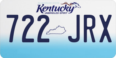KY license plate 722JRX