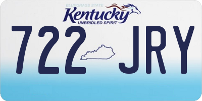 KY license plate 722JRY