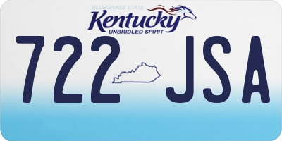 KY license plate 722JSA