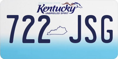 KY license plate 722JSG