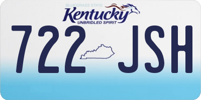 KY license plate 722JSH