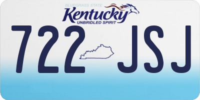 KY license plate 722JSJ