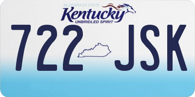 KY license plate 722JSK
