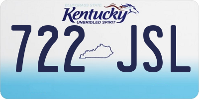 KY license plate 722JSL