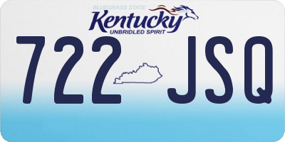 KY license plate 722JSQ
