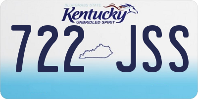 KY license plate 722JSS
