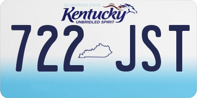 KY license plate 722JST