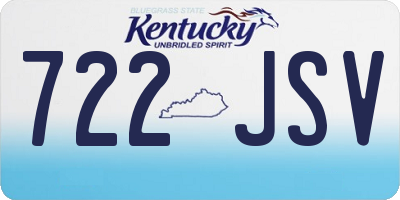 KY license plate 722JSV