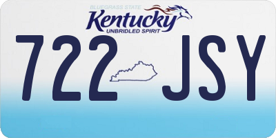 KY license plate 722JSY