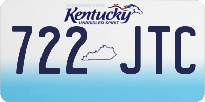 KY license plate 722JTC