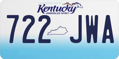 KY license plate 722JWA