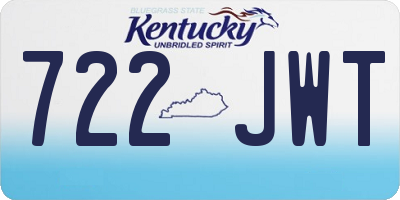 KY license plate 722JWT