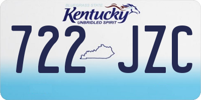KY license plate 722JZC