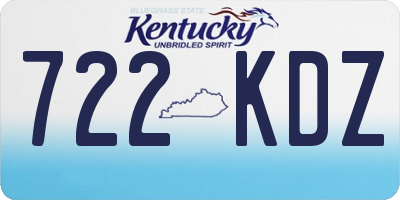 KY license plate 722KDZ
