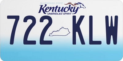 KY license plate 722KLW