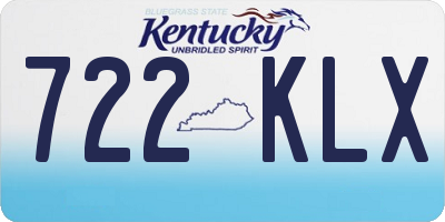 KY license plate 722KLX