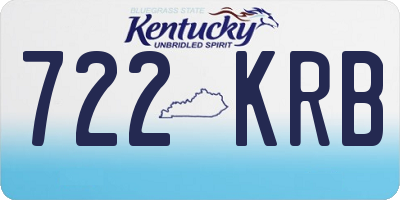 KY license plate 722KRB