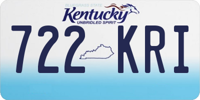KY license plate 722KRI