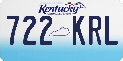 KY license plate 722KRL