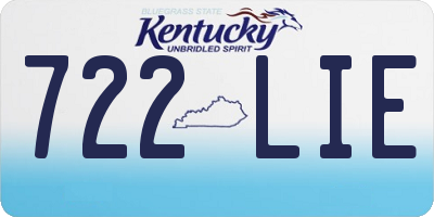 KY license plate 722LIE